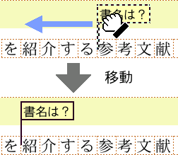 範囲なしメモを移動